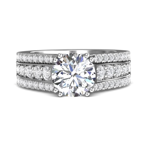 FlyerFit&reg; Platinum Encore Engagement Ring