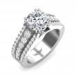 FlyerFit® 18K White Gold Encore Engagement Ring