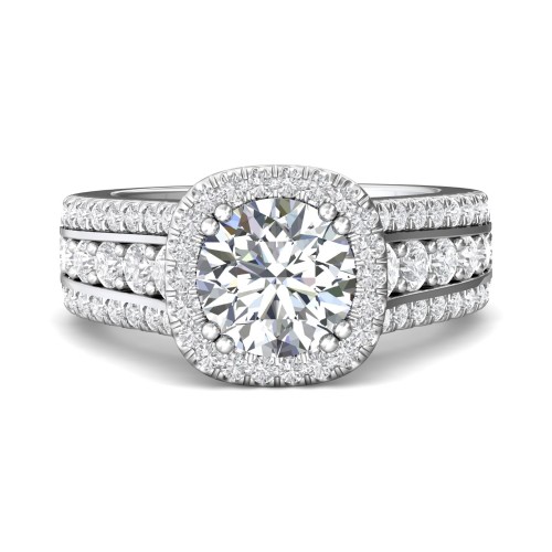 FlyerFit&reg; Platinum Encore Engagement Ring