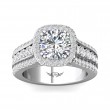 FlyerFit® Platinum Encore Engagement Ring