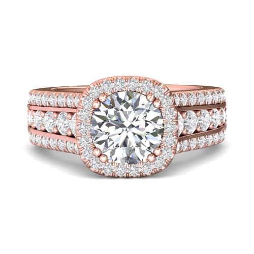 FlyerFit&reg; 18K Pink Gold Encore Engagement Ring