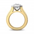 FlyerFit® 18K Yellow Gold Shank And White Gold Top Encore Engagement Ring