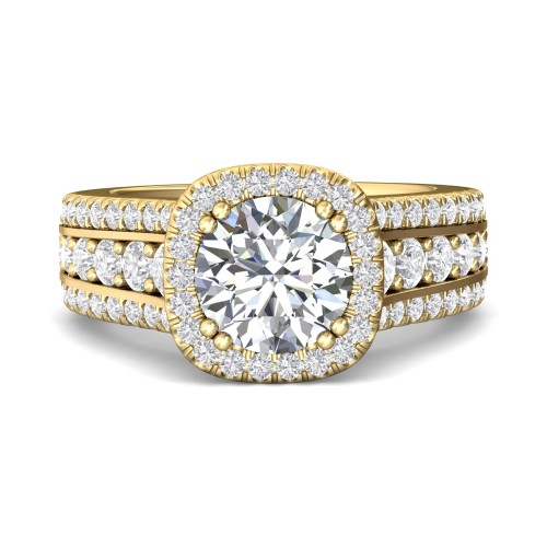FlyerFit&reg; 18K Yellow Gold Encore Engagement Ring