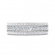 FlyerFit® 18K White Gold Micropave Cutdown Wedding Band