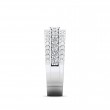 FlyerFit® 18K White Gold Micropave Cutdown Wedding Band