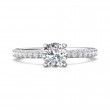 FlyerFit® 18K White Gold Micropave Engagement Ring