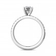 FlyerFit® 18K White Gold Micropave Engagement Ring