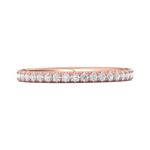FlyerFit&reg; 14K Pink Gold Eternity Wedding Band