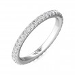 FlyerFit® 14K White Gold Eternity Wedding Band