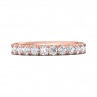FlyerFit® 14K Pink Gold Micropave Cutdown Wedding Band