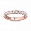 FlyerFit® 14K Pink Gold Micropave Cutdown Wedding Band