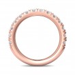FlyerFit® 14K Pink Gold Micropave Cutdown Wedding Band