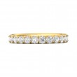 FlyerFit® 18K Yellow Gold Micropave Cutdown Wedding Band