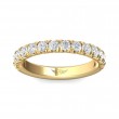 FlyerFit® 18K Yellow Gold Micropave Cutdown Wedding Band