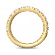 FlyerFit® 18K Yellow Gold Micropave Cutdown Wedding Band