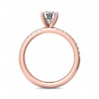 FlyerFit® 14K Pink Gold Micropave Engagement Ring