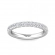 FlyerFit® 14K White Gold Micropave Cutdown Wedding Band