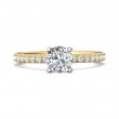 FlyerFit® 14K Yellow and 14K White Gold Micropave Engagement Ring