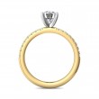 FlyerFit® 14K Yellow and 14K White Gold Micropave Engagement Ring