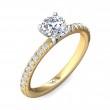 FlyerFit® 14K Yellow and 14K White Gold Micropave Engagement Ring