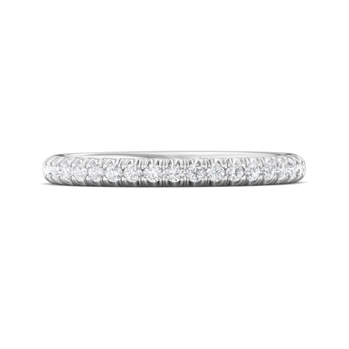 FlyerFit&reg; Platinum Micropave Cutdown Wedding Band