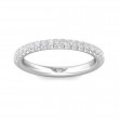 FlyerFit® 14K White Gold Micropave Cutdown Wedding Band