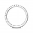 FlyerFit® 14K White Gold Micropave Cutdown Wedding Band