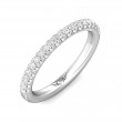 FlyerFit® 14K White Gold Micropave Cutdown Wedding Band