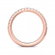 FlyerFit® 18K Pink Gold Micropave Cutdown Wedding Band