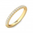 FlyerFit® 14K Yellow Gold Micropave Cutdown Wedding Band