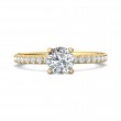 FlyerFit® 14K Yellow Gold Micropave Engagement Ring