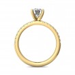 FlyerFit® 14K Yellow Gold Micropave Engagement Ring