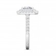 FlyerFit® 14K White Gold Micropave Halo Engagement Ring