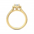 FlyerFit® 18K Yellow Gold Micropave Halo Engagement Ring