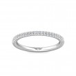 FlyerFit® 14K White Gold Micropave Cutdown Wedding Band