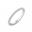 FlyerFit® 14K White Gold Micropave Cutdown Wedding Band