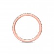 FlyerFit® 14K Pink Gold Micropave Cutdown Wedding Band
