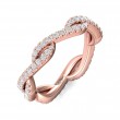 FlyerFit® 18K Pink Gold Stackers Wedding Band