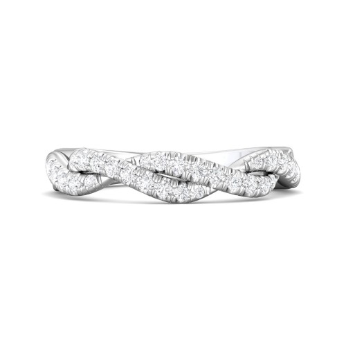 FlyerFit&reg; 14K White Gold Stackers Wedding Band