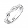 FlyerFit® 14K White Gold Stackers Wedding Band