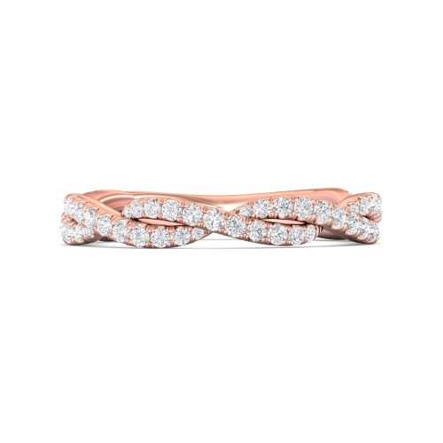 FlyerFit&reg; 14K Pink Gold Stackers Wedding Band