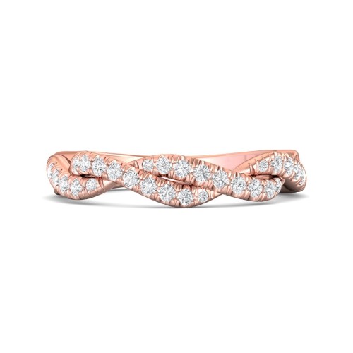 FlyerFit&reg; 18K Pink Gold Stackers Wedding Band