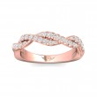 FlyerFit® 14K Pink Gold Stackers Wedding Band
