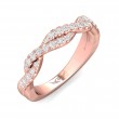 FlyerFit® 14K Pink Gold Stackers Wedding Band
