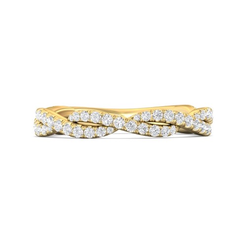 FlyerFit&reg; 14K Yellow Gold Stackers Wedding Band