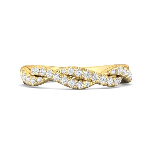 FlyerFit&reg; 14K Yellow Gold Stackers Wedding Band