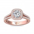FlyerFit® 14K Pink Gold Split Shank Engagement Ring