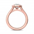 FlyerFit® 14K Pink Gold Split Shank Engagement Ring