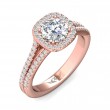 FlyerFit® 14K Pink Gold Split Shank Engagement Ring