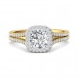FlyerFit® 14K Yellow and 14K White Gold Split Shank Engagement Ring
